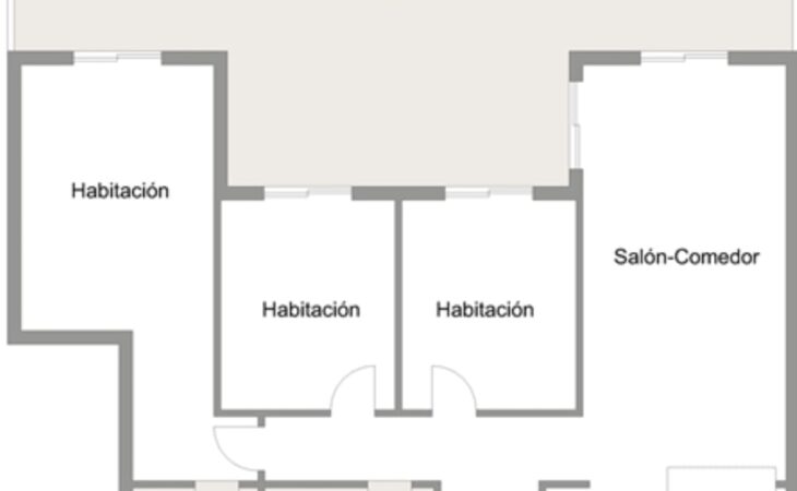 Španělsko, Playa de Carabassi, půdorys apartmánu